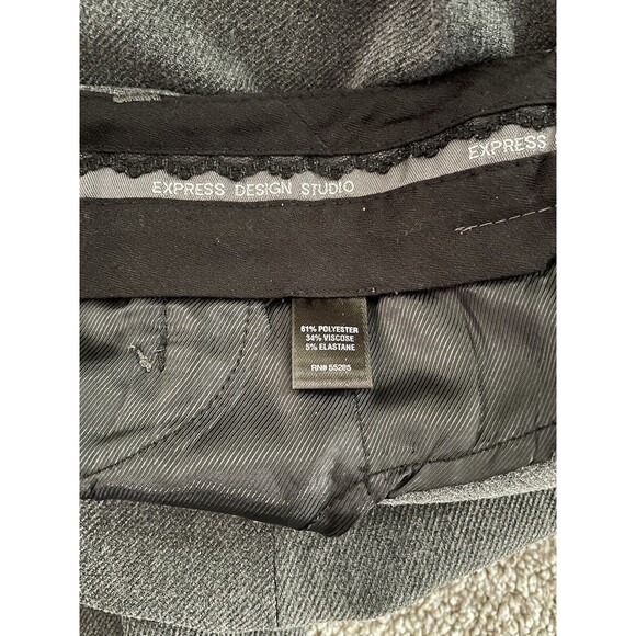 EXPRESS Design Studio Mid Rise Gray Flare Dress Pants Women’s Size 10 - Picture 6 of 12